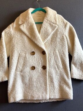 Kate Spade New York Teddy Faux Fur Button Up Coat Size XS